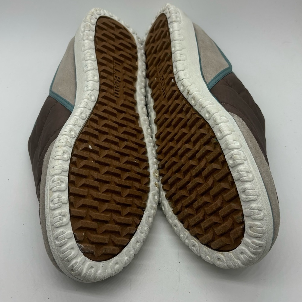 LL Bean Women's Brown Nylon Mountain Classic Quilted Slides Slippers Sz 9 - Picture 11 of 11